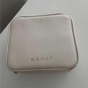Monat Cream Jewelry/Cosmetic Bag NWT - 10 x 9 x 4